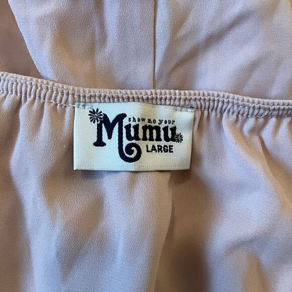 NWOT Heather Halter Dress Show me the ring crisp size Large Show mw your mumu - Picture 2 of 6